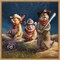 Amarillo Sod Poodles (Prairie dogs) by Lucia Heffernan 16-in. W x 16-in. H. Canvas Wall Art Print Framed in Natural